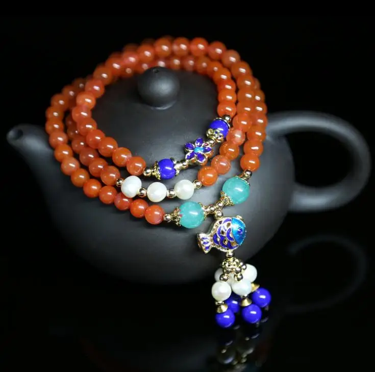 Новый Национальный Ветер натуральный кристалл Аутентичные Liangshan Южно-красный