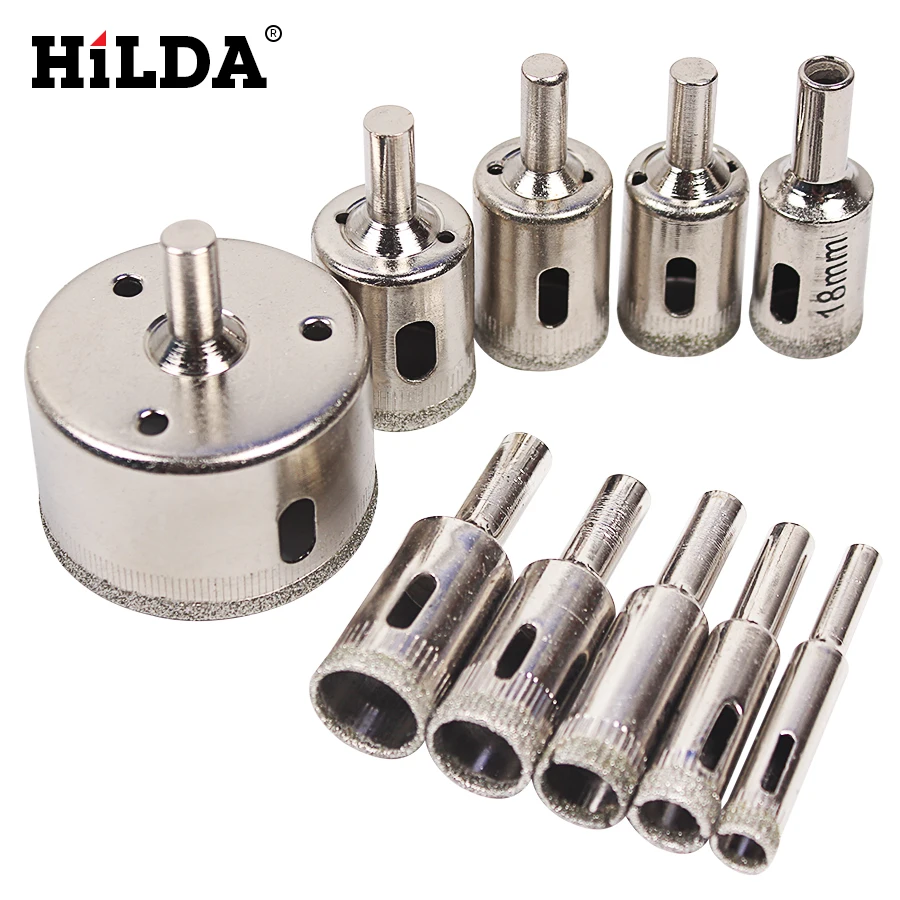 HILDA 10 шт./компл. 8 50 мм сверла с алмазным покрытием для резки инструментов плитки