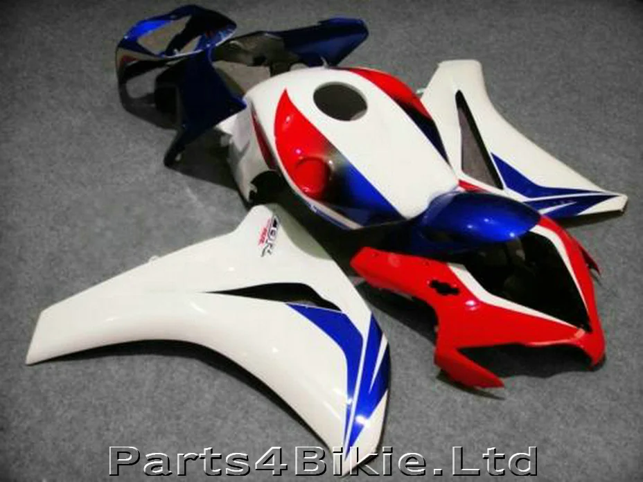 Бесплатный комплект обтекателей под давлением для Honda CBR1000RR 08 11 белый красный