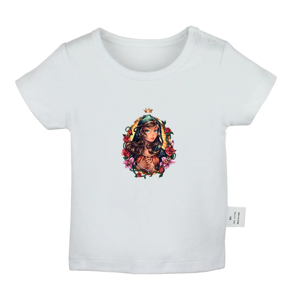 Ретро татуировка футболки для новорожденных девочек с изображением красных