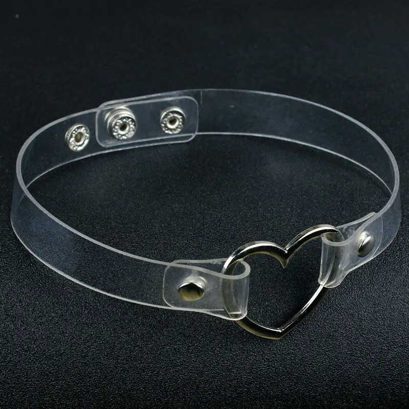 Прозрачный чокер Женский регулируемое ожерелье под воротник в стиле панк готика