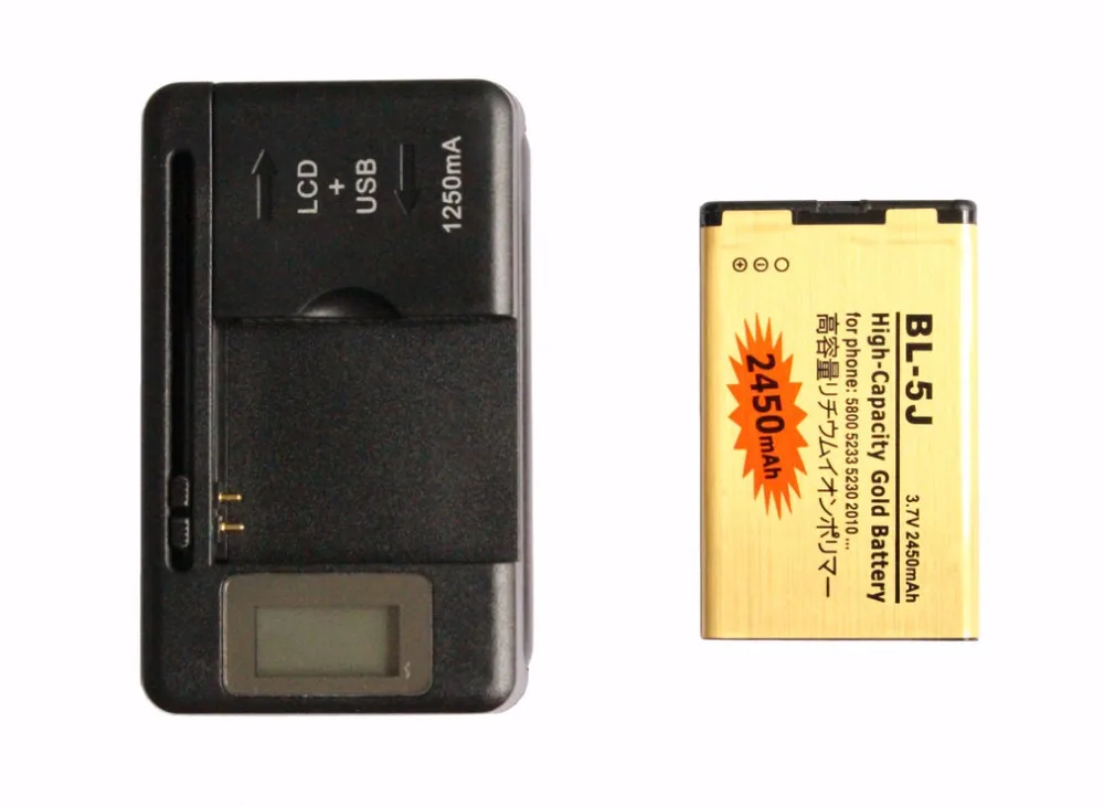 Зарядное устройство для Nokia 2450 5800 5233/c 5230 N900 2010 C3 5800xm 5800ixm 5802xm и т. Д.|battery gold|nokia 5233