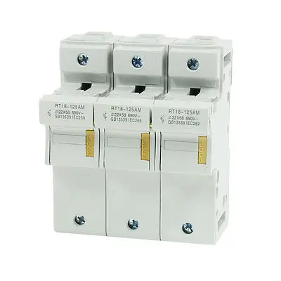 SENKA ELECTRIC RT18 125AM AC 690 В 3 полюса 35 мм DIN рейка 22x58 класс A основание держателя