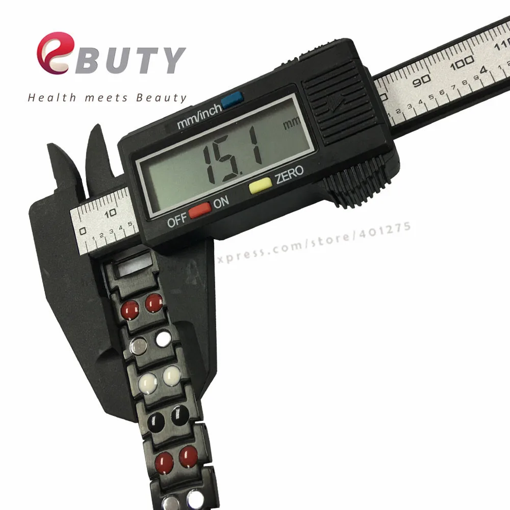 Титановый магнитный браслет EBUTY с ИК германием и анионами браслеты для здоровья