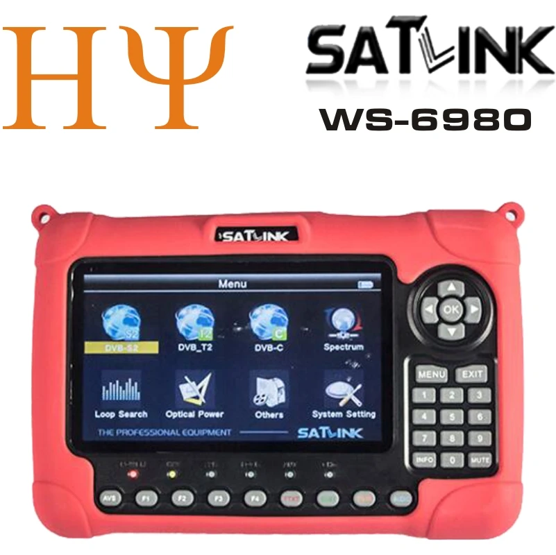 7 дюймовый HD ЖК экран Satlink WS 6980 DVB S2 T/T2 C Combo цифровой спутниковый измеритель Finder