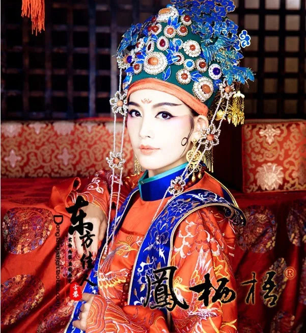 Китайская традиционная Свадебная пара костюмов для невесты и жениха династия