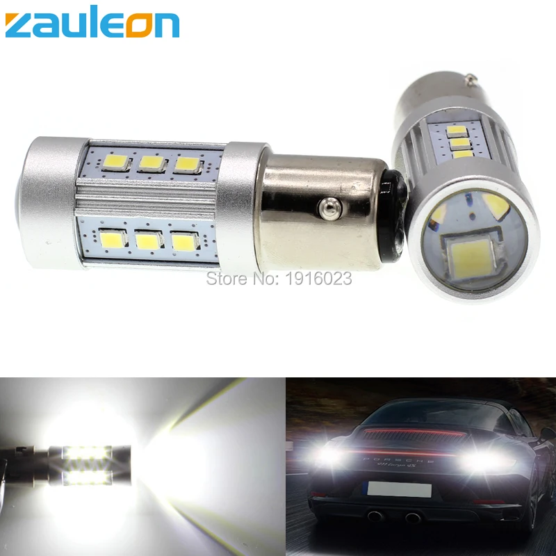 Zauleon 2 шт. S25 1156 1157 P21W P21/5 Вт 1038 люмен светодиодный Белый для DRL обратная резервная