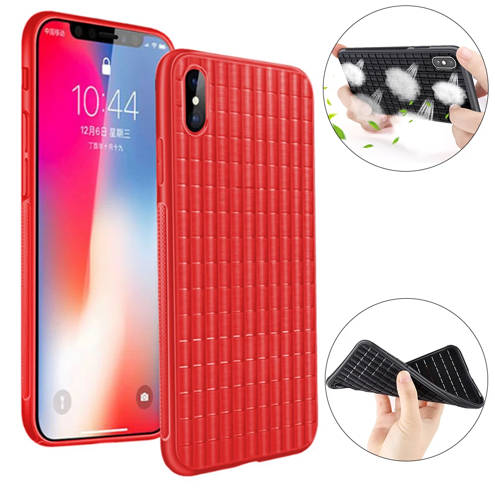 Чехол для телефона с теплоотводом iPhone X XS MAX XR охлаждающий сетчатый чехол 7 8 Plus