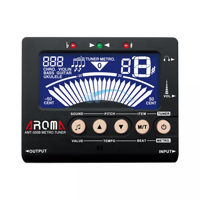 AMT-550B Aroma Metro-tuner Metronome Tuner and Tone Generator 3 in 1 AMT550B Loud Sound Guitar Accessories | Спорт и развлечения