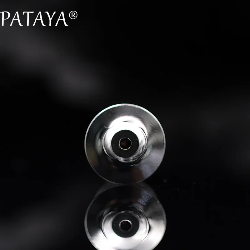 Женская брошь в форме стакана из белого золота PATAYA круглая натуральный Цирконий