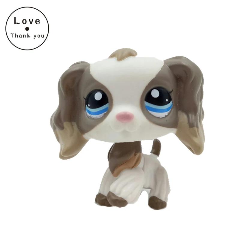LPS CAT SPANIEL dog #2254 маленький кокер-спаниель щенок Серый Белый мокко коллекция