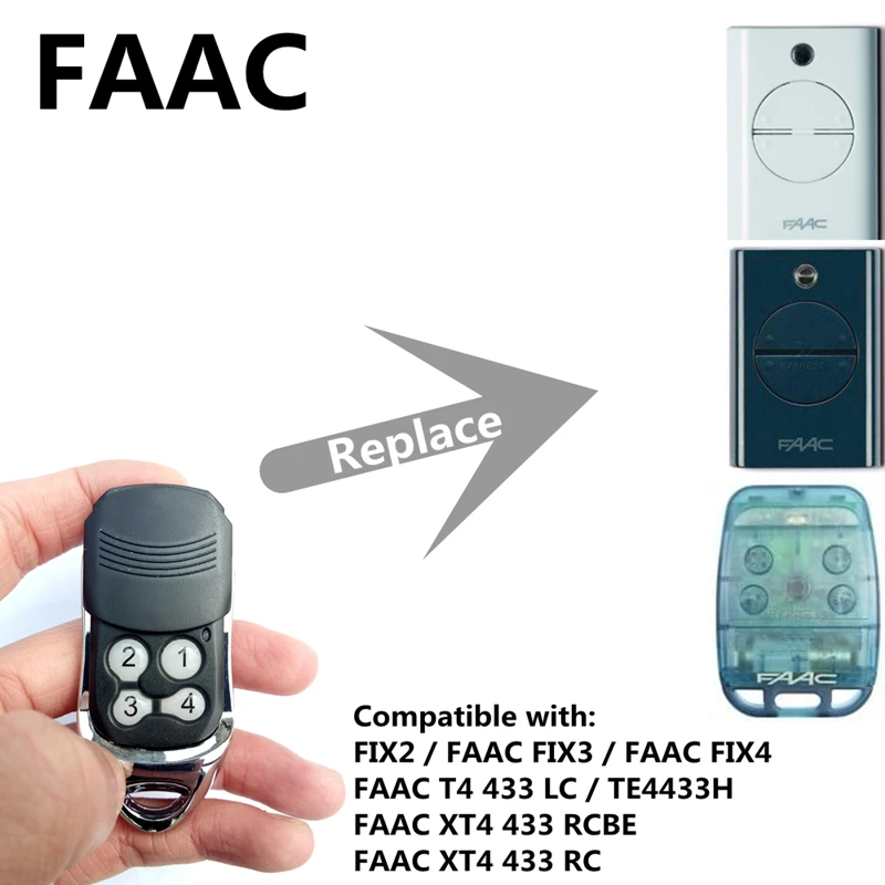Управление S дублировать faac XT4 433 rcbe универсальный пульт дистанционного rf