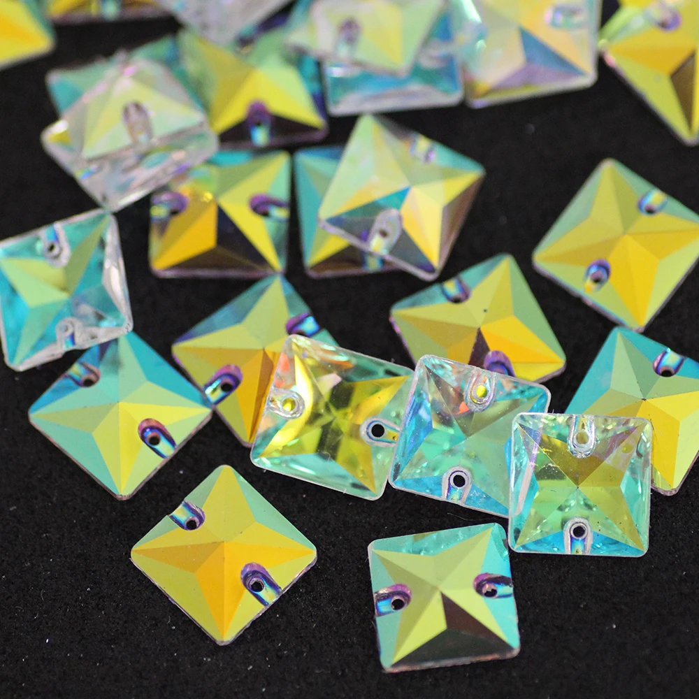 Стразы для пришивания стразы 12x12 мм квадратная форма с прозрачными кристаллами |