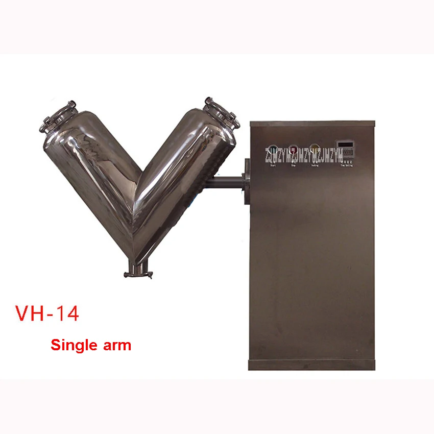 

Shipping by sea 220V/110V New V Type Powder Mixer Mixing Machine 5.6L VH-14 Mixing speed 20r/min Single-arm raw material mixer