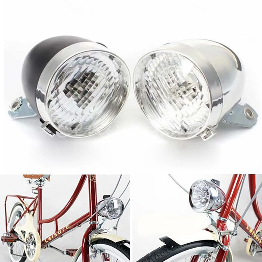 

HobbyLane Retro Bicycle Bike 3 LED Front Light Headlight Vintage Flashlight Lamp Safety Warning Night Light Bike Decoration