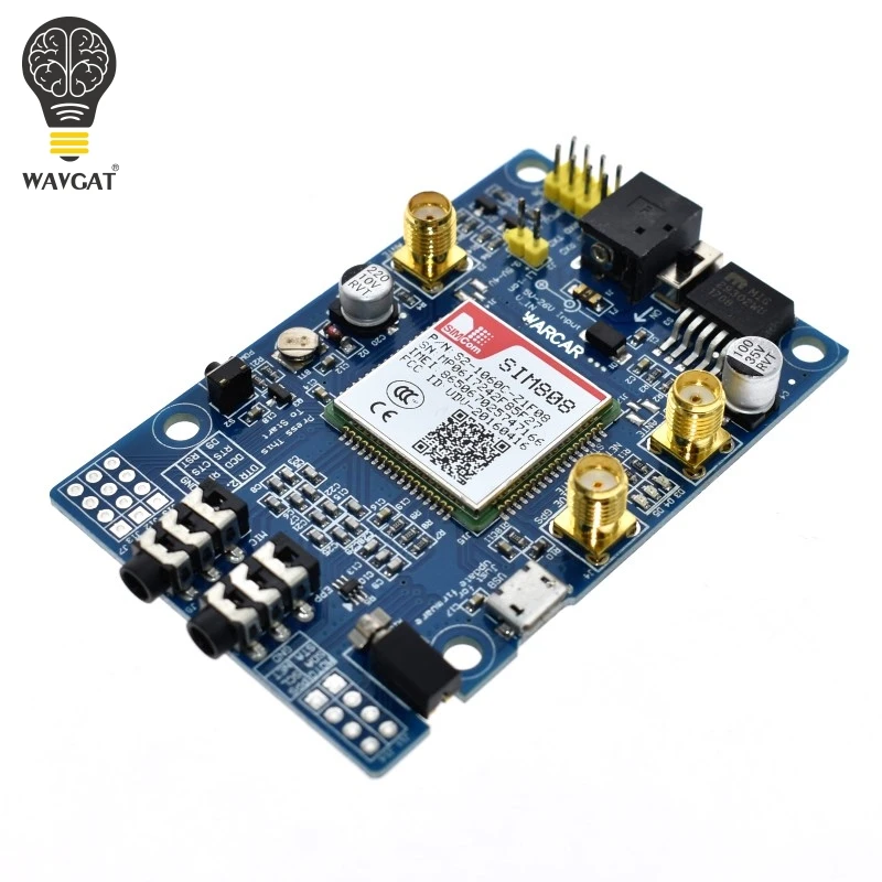 SIM808 модуль GSM GPRS GPS макетная плата IPX SMA с антенной Raspberry Pi Поддержка 2G 3G 4G SIM