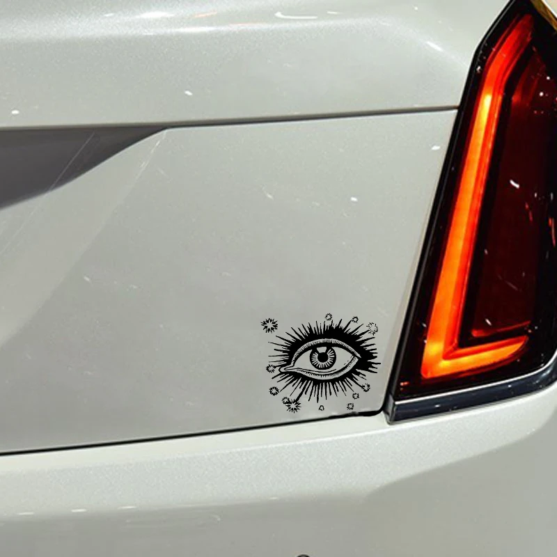 

YJZT 15.6*13.6CM Mysterious Pretty Beauty Eye Graphics Silhouette Car Sticker Accessories Decor Vinyl C12-0545