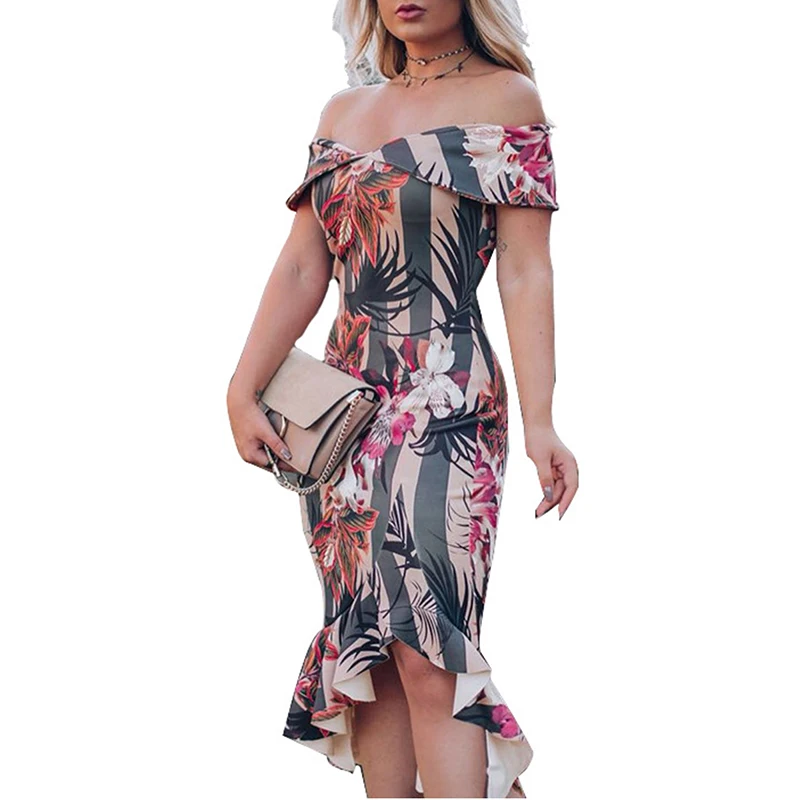 2019 Для женщин с открытыми плечами косой вырез оборками платье со шлейфом детское