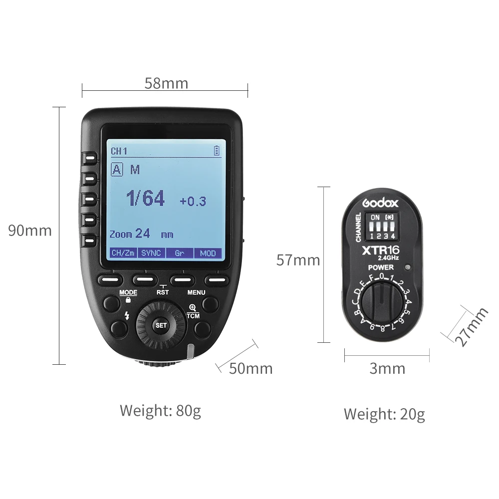 Godox Xpro-S XPros ttl Беспроводной вспышка триггера 1/8000 s+ XTR-16 для sony Камера DE300 DE400 E250 E300