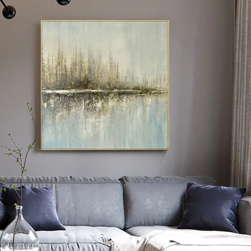 Чистая ручная роспись маслом илин абстрактная Золотая f картина в скандинавском