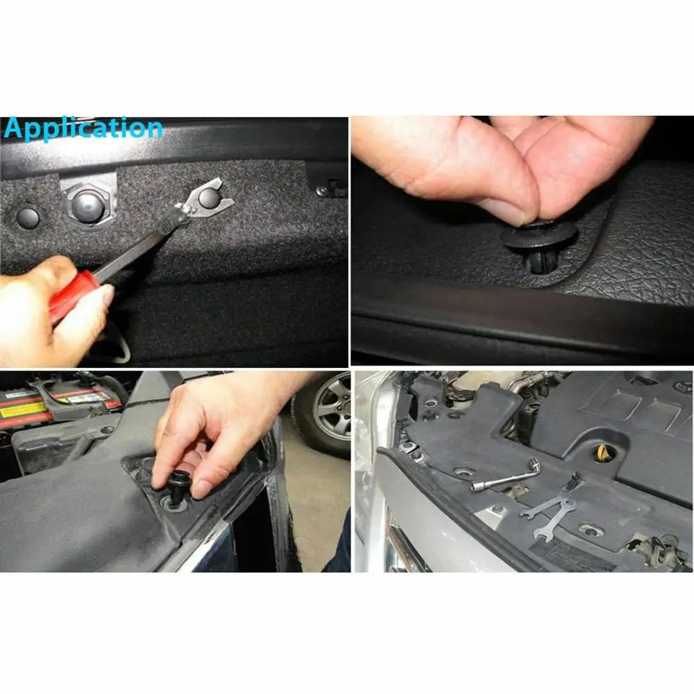350Pcs Plastic Auto Body Push Pin Rivet Fastener Trim Moulding Clips Screwdriver Car Interior panel buckle Repair Accessories | Автомобили
