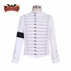 Классическая белая куртка в стиле милитари с изображением Майкла Джексона, парадная куртка