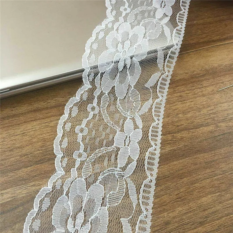 Hot selling 20yards/lot width 8cm bleaching inelastic lace Wedding dress accessories garment fabric | Дом и сад