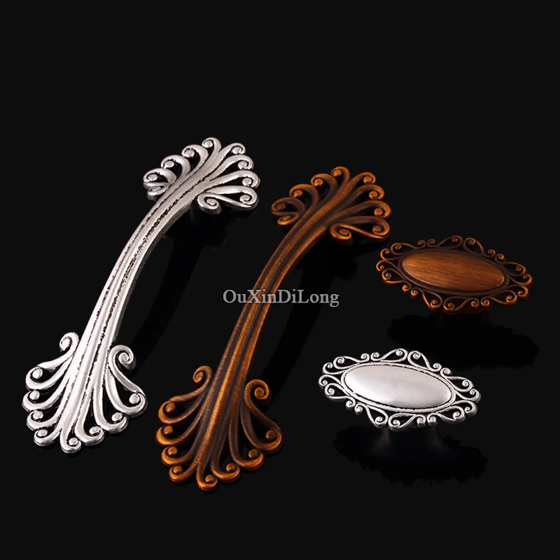 Элегантная и красивая Европейская антикварная кухонная дверная мебель ручки для