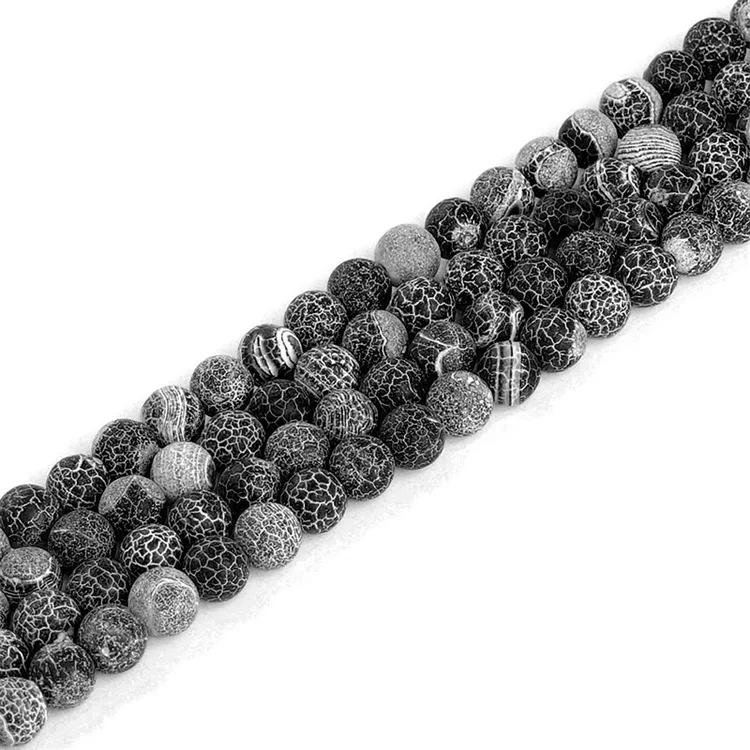 matte black frosted Натуральный Лазурит тигровый глаз розовый аметисты кварц драгоценный камень круглые свободные нити камень бусины для DIY браслет ювелирных изделий 4-12 мм - Цвет: matte black frosted
