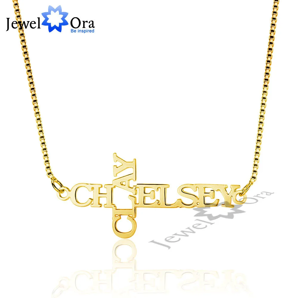 Подвеска и ожерелье в виде креста серебряное индивидуальное имя подарок на день