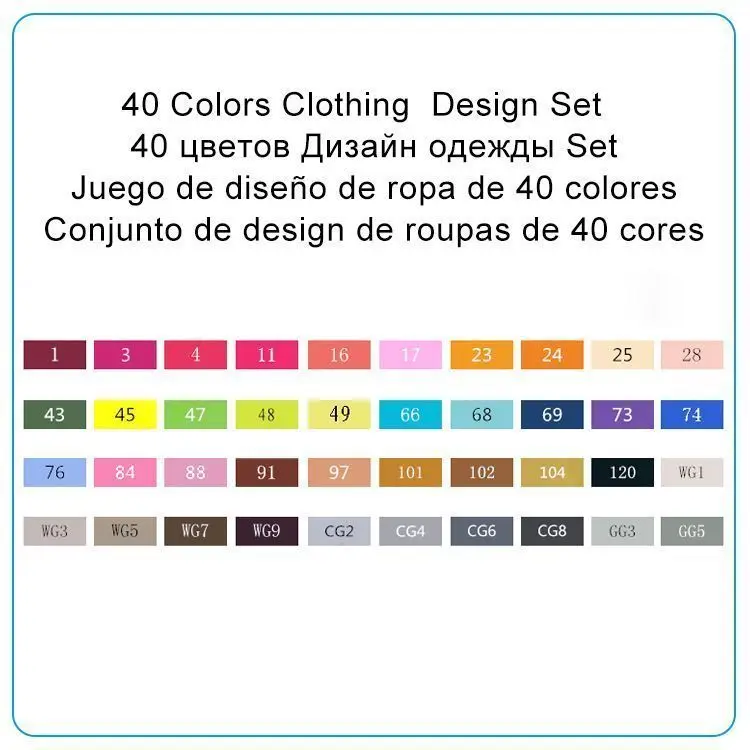 40 Costume Touchnew 30/40/60 цвет знак ручка набор сенсорный алкоголь жирный живопись ручка, ручка для студентов, двойной головкой цвет искусство одежда с ручной росписью - Цвет: 40 Costume