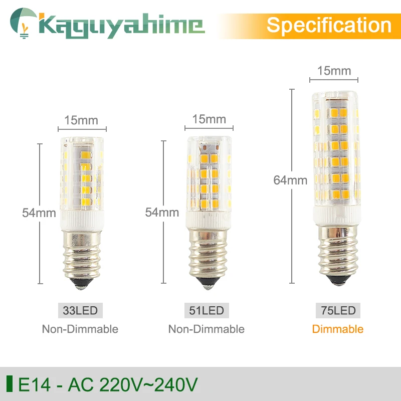 Kaguyahime 220 V светодиодный G9 G4 E14 лампа накаливания с регулируемой яркостью