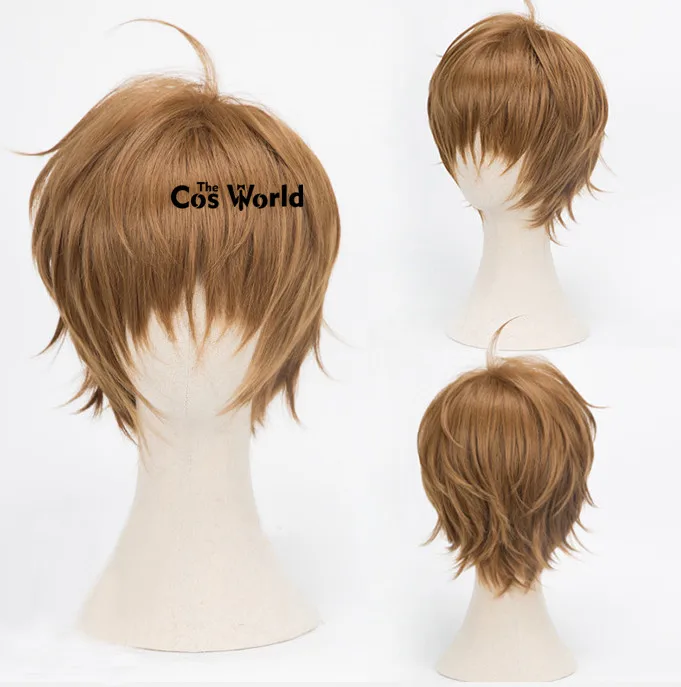 Li Syaoran Wig Cardcaptor Сакура четкие карты Kinomoto Сакура Li сяоран неполной школьная Униформа Платье с топом пальто Брюки Наряд Костюмы для косплея - Цвет: Li Syaoran Wig