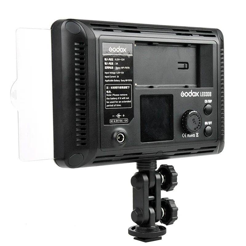 Godox 308C Bi Цвет с регулируемой яркостью 5500K светодиодный видео во время студийной