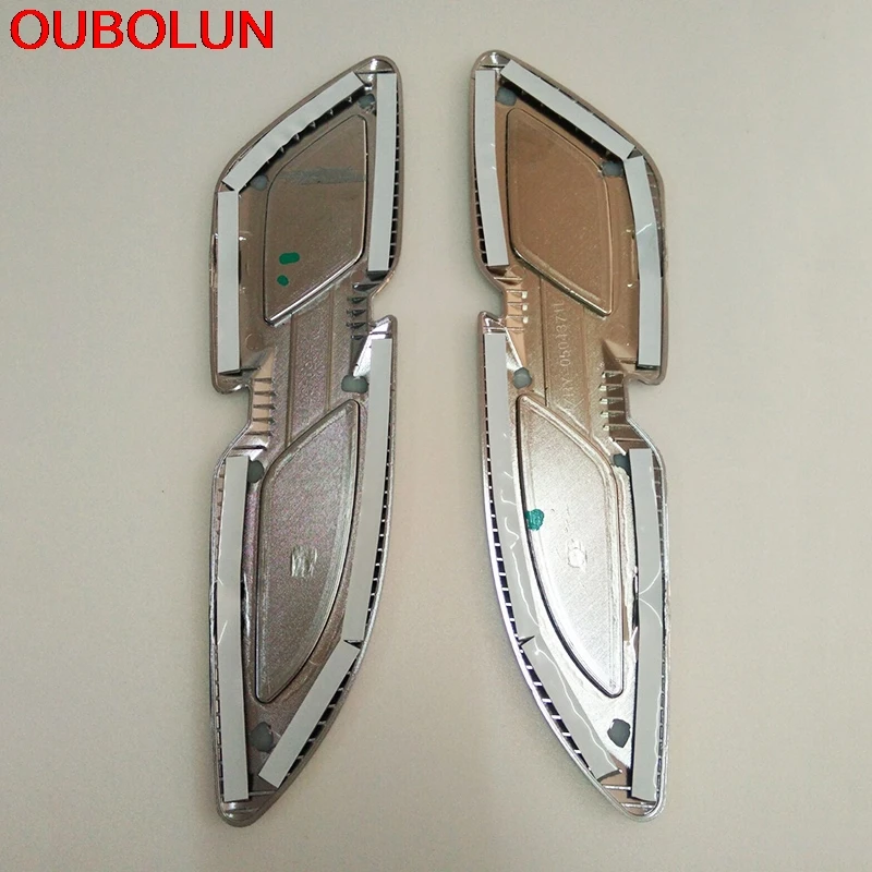 OUBOLUN ABS Хромированная передняя боковая модульная наклейка DIY наружные аксессуары