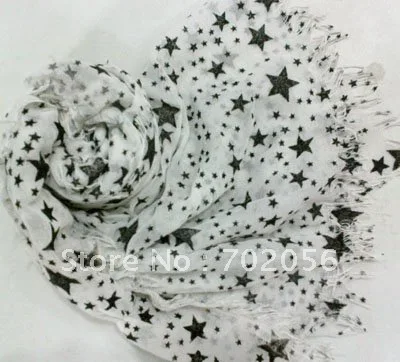 Очень большой хлопковый шарф со звездами шали шарфы 200*75 см 12 шт./лот #2081 |