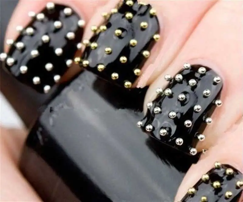 (Акция) 50 г/упак. новые золотые серебряные металлические бусины для икры 3d