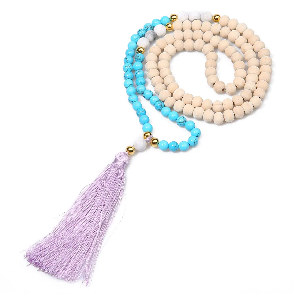 Ожерелье из полудрагоценных камней с кисточками|stone bead necklace|necklace womenbead necklace |