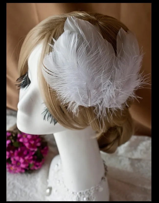 Novelty Feather Hair Accessories Wedding Bridal Jewelry Show Headdress Hairpin Wholesale Angel Studio |