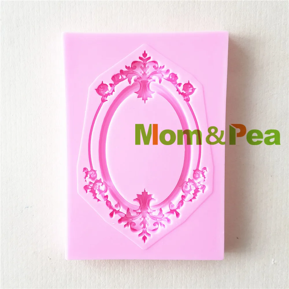 1429 Бесплатная доставка форма Mom &amp Pea в виде рамы украшение для торта 3D помадки