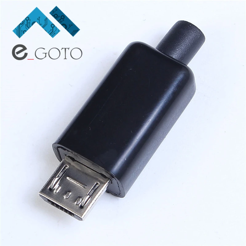 50 шт. Черный Micro USB мужчина 5 P Булавки Интерфейс сварки Тип разъем Зарядное
