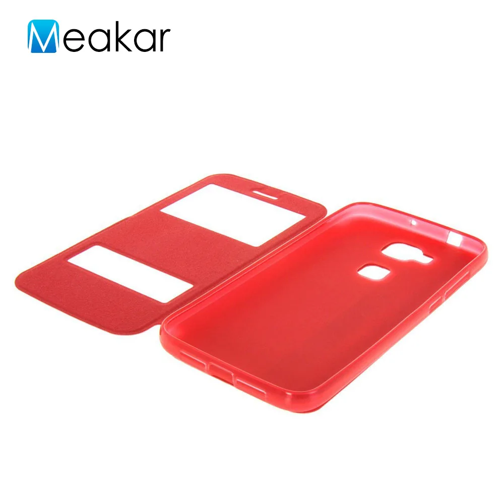 Чехол с двойным окном из искусственной кожи 5 дюйма для Huawei G8 чехол G7 Plus G7Plus задняя