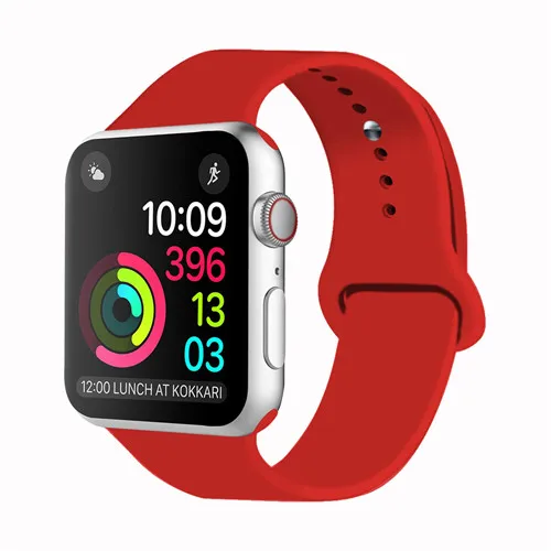 Red Ремешок для часов apple Watch 5 4 3 band - Цвет ремешка: Red