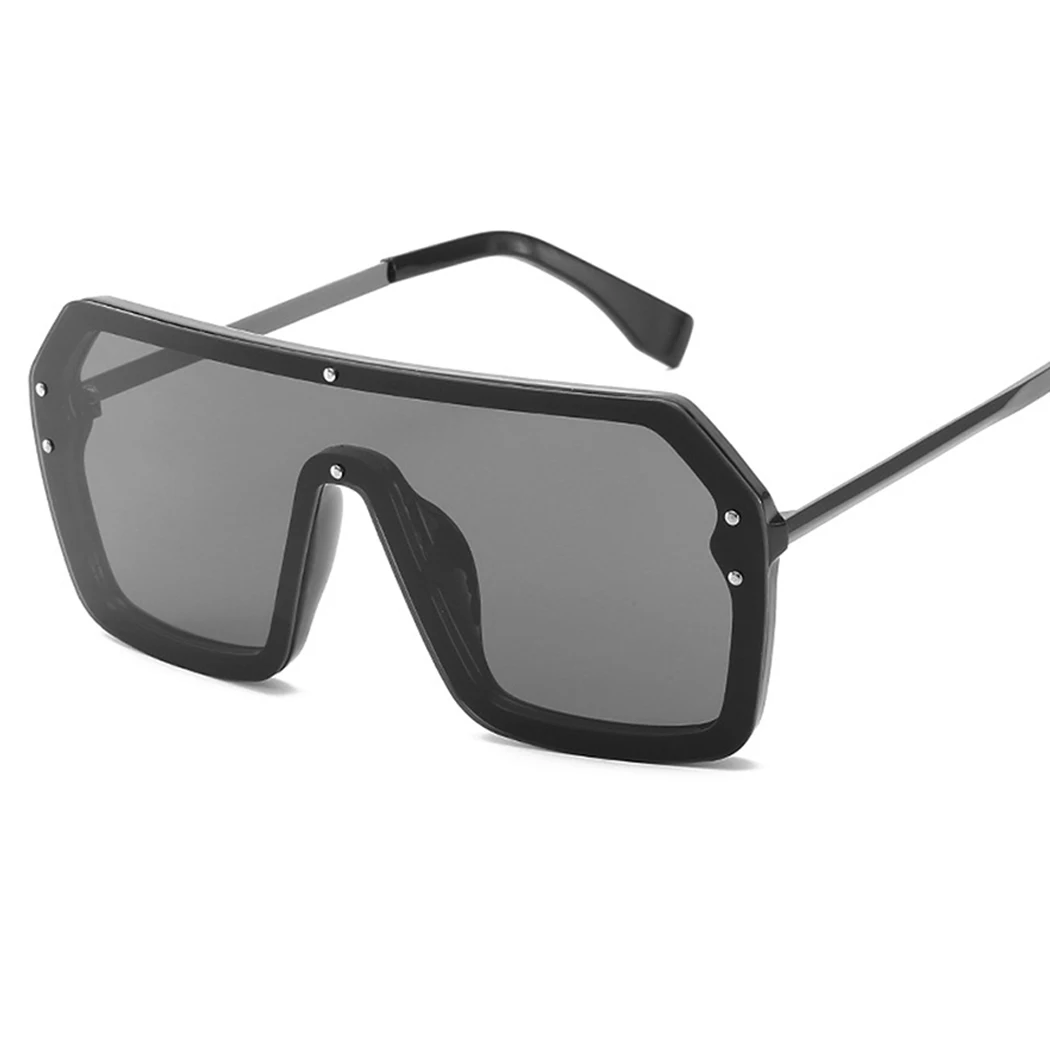 Женские и мужские цельные солнцезащитные очки с линзами модные брендовые