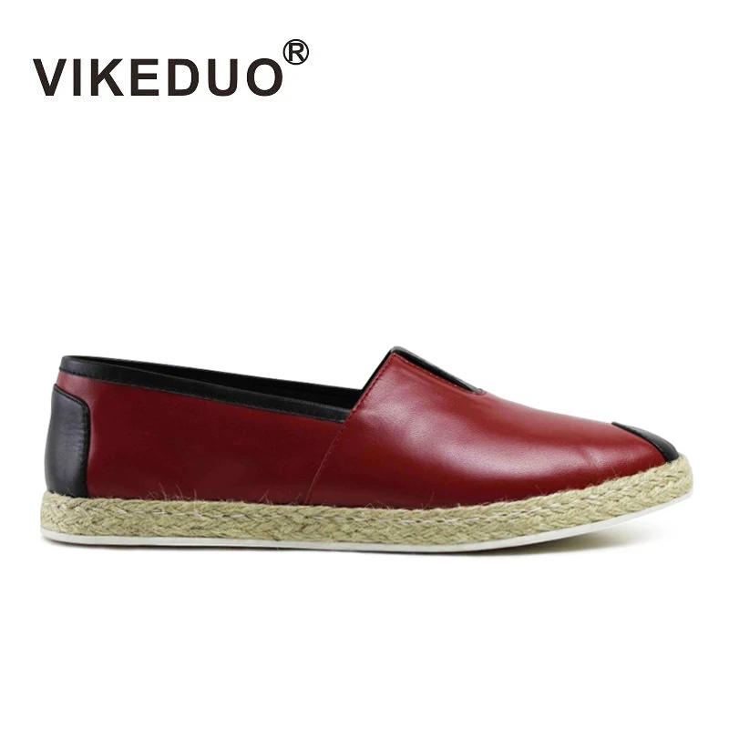 

VIKEDUO брендовая винтажная Мужская Повседневная модная обувь Италия дизайн слипоны натуральная кожа патина ручная роспись мужская обувь