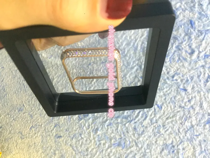 2020 для часов розовое настоящее золото кристалл с алмазной рамкой задняя крышка