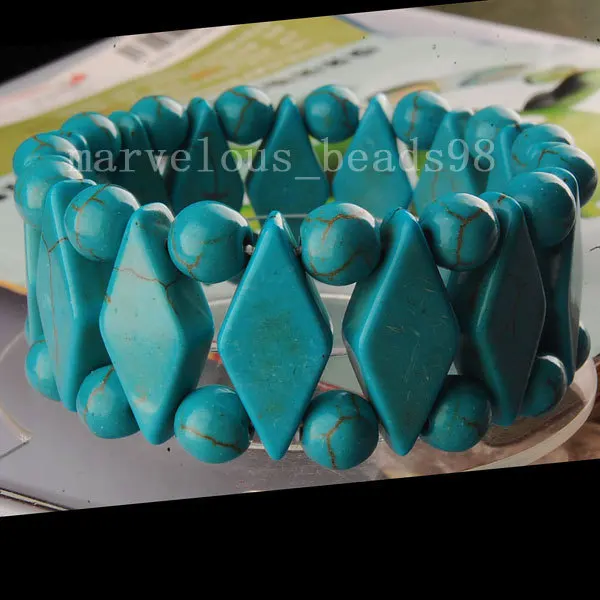 Бесплатная доставка красивые ювелирные изделия Howlet синий хаулит самоцвет стрейч