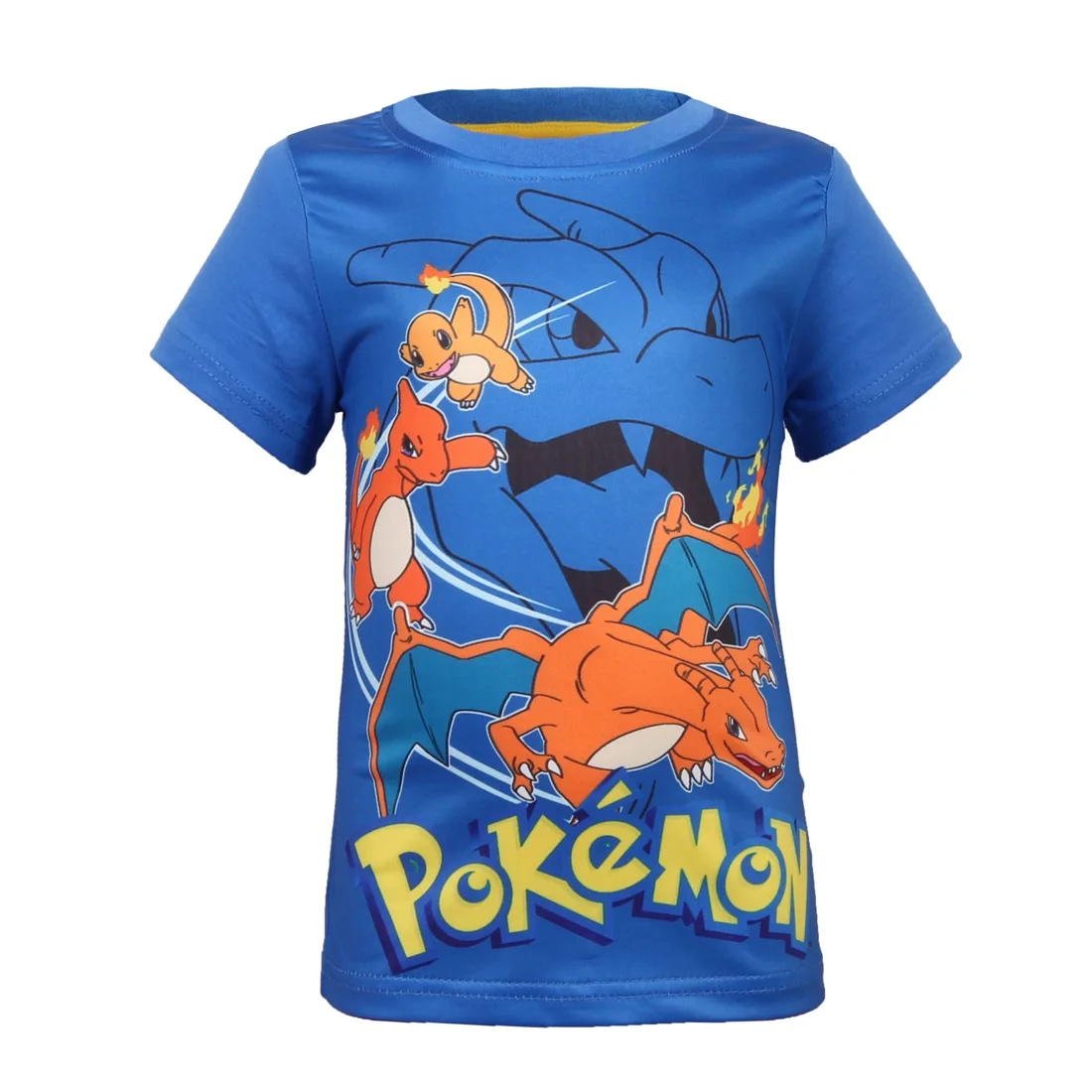 Pet T shirt blue Покемонов для мальчика футболка для детей, детские хлопковые летние платья для девочек рубашка 3D принт футболка «Пикачу» для детей Одежда для девочек футболки милые футболки для девочек - Цвет: Pet T shirt blue