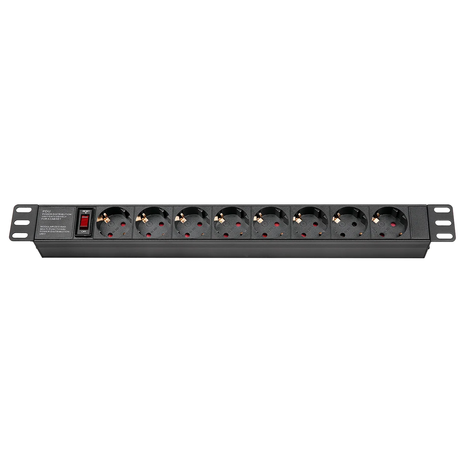 Блок питания PDU 1U/1.5U 19 дюймов 7/8 AC ЕС розетки с выключателем питания защита от перегрузки/индикатор светильник/AC Дисплей удлинитель - Цвет: OTI GER10-8-OPSH