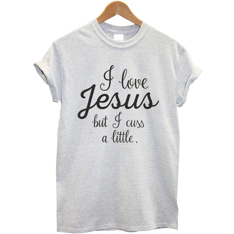 100% хлопковая Футболка женская 2019 с коротким рукавом Повседневная футболка Иисус